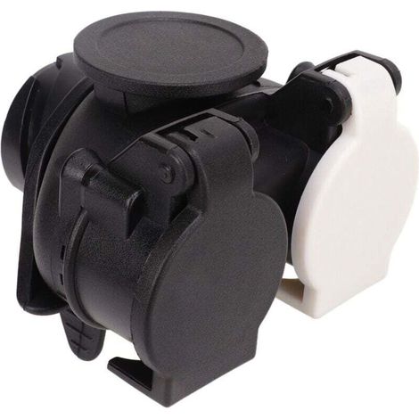 Adapter von 13-poligem auf 7-poligem Anhängerstecker. Doppelstecker-Umrüstung für alle Stecker.
