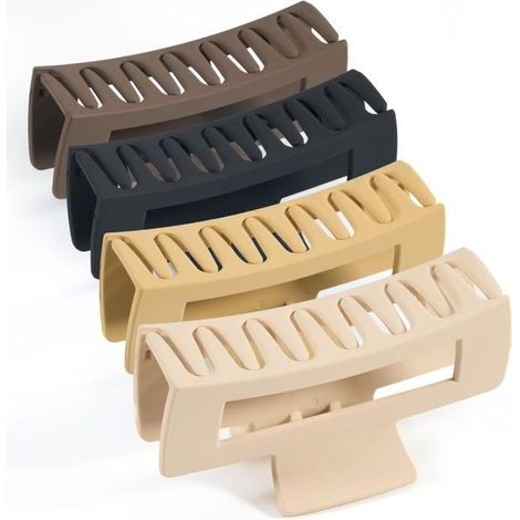 4 Pince Cheveux Femme,Antidérapante Pince a Cheveux Accessoire Cheveux pour Femmes,Cheveux épais et Fins, Cheveux Longs et Bouclés (1/4)