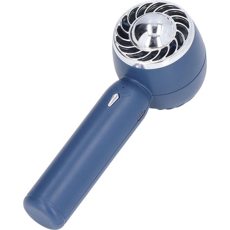 Tragbarer, per USB aufladbarer Ventilator mit 2000-mAh-Akku und Hochleistungsflügeln. Ideal für Büro oder Reisen (blau). (1/5)