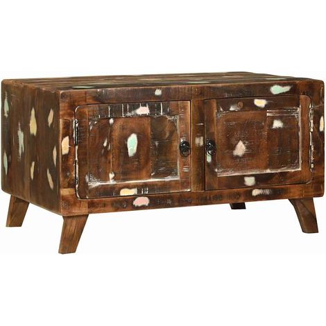 Couchtisch Mehrfarbig Massives upgecyceltes Holz