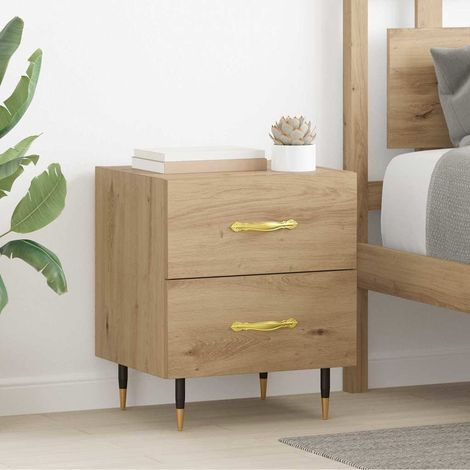 vidaXL Armadio da Notte Rovere artigianale 40 x 35 x 47,5 cm (1/5)