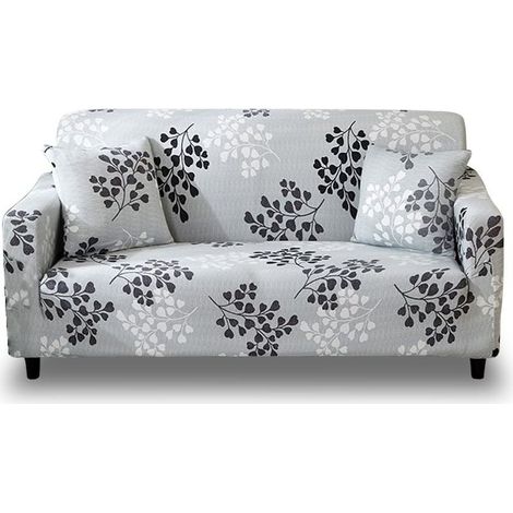 1 pièce Stretch Canapé Couvre Couvre - Housse de canapé imprimé Couchette en Spandex - Housse/protège-Bras pour Fauteuil 1 Coussin Gratuit (145-180cm)-Fei Yu (1/5)
