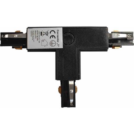 Connecteur de lampe pour rail d'éclairage noir à 3 circuits Type : T UR (1/3)
