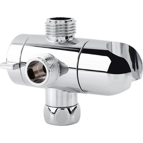 Inverseur de bras de douche Way, 1/2" Vinkelventil Mountingsbrakett pour Håndholdt Dusj Baderom Universelle Dusjkomponenter Krom [DB] (1/5)