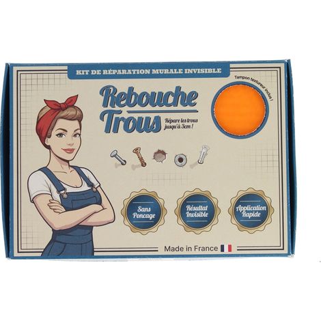 Le Rebouche Trous - Kit de réparation murale Toile de verre chevron (1/5)