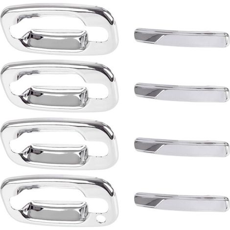 Embellecedores cromados para las manijas de las puertas de los modelos Chevrolet Silverado, Tahoe, Suburban, Avalanche y Yukon Sierra (modelos 1999-2006).