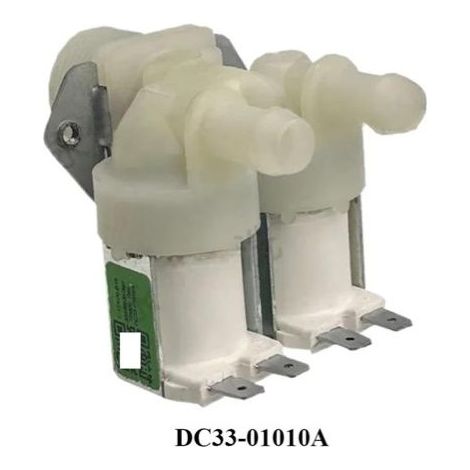 Kompatibel mit dem Wassereinlass-Magnetventil der Waschmaschine Samsung DC33-01010A (12V DC). (1/2)
