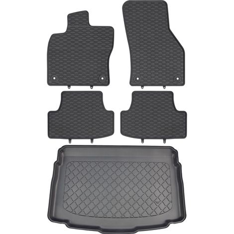 Set di tappetini in gomma per auto e tappetino per bagagliaio per Volkswagen T-Roc SUV dal 12/2017