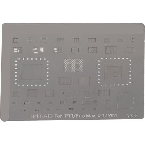 Modèle de soudure BGA pour réparation CPU iPhone 11 Pro Max - Gabarit de rebillage écran (1/5)