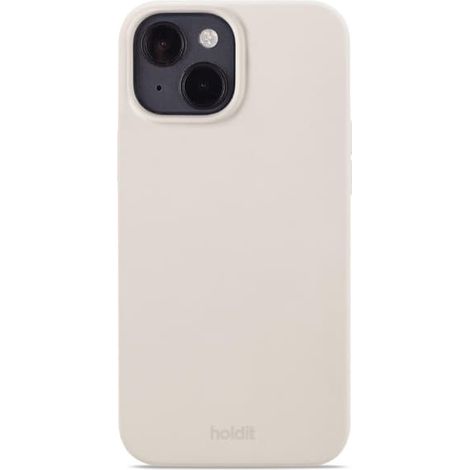 Coque de téléphone portable iPhone 15 en silicone beige clair (1/3)