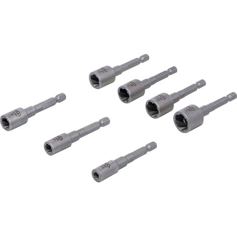 Juego  de  extractores  BGS  para  tornillos  y  tuercas    Cuadradillo  exterior  de  6,3  mm  (1/4")    para  taladros    7  piezas  -  74562 (1/4)