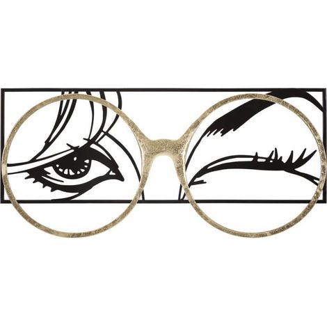 Cornice decorativa Mauro Ferretti metallo nero oro 89 5x41 3 cm (1/5)