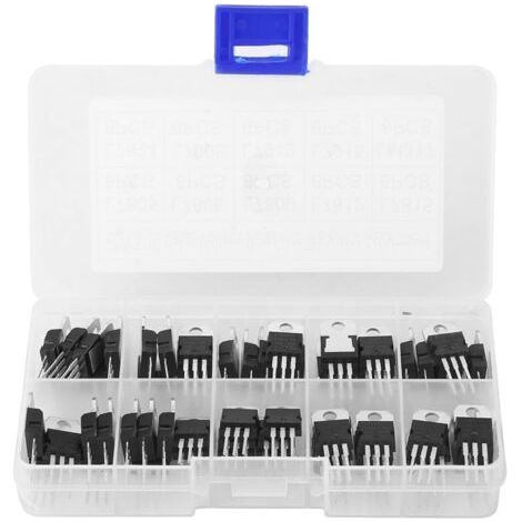 Coffret de 60pcs 3-pin 10 Valeurs Transistors Triodes de Puissance L7805CV-LM317t Assortiment Contrôle Courant pour DIY Electronique (1/5)