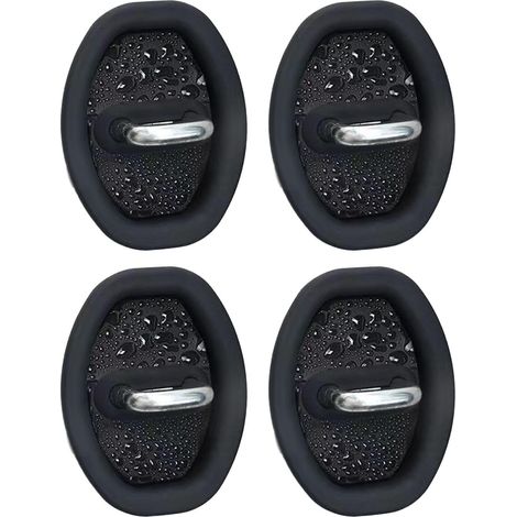 Copriserrature in silicone per portiere auto - confezione da 4 copriserrature protettive imbottite - nere (1/5)