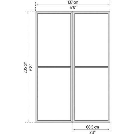 Set de portes moustiquaires blanc pour pergola fermée - Palram - 703555 (1/6)
