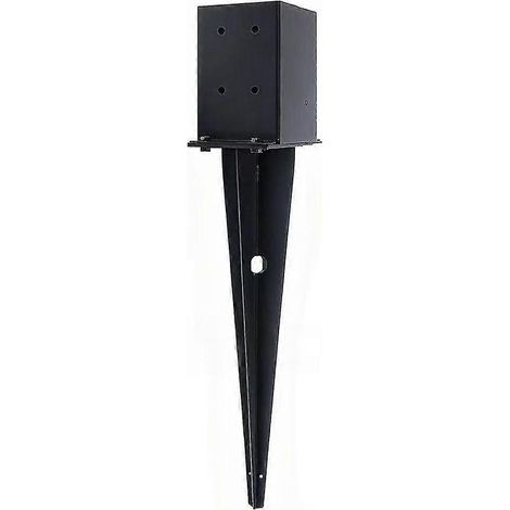 Ancrage robuste pour poteau de clôture, piquet d'ancrage au sol, ancrages pour poteau de boîte aux lettres revêtus de poudre, compatibles avec les poutres de 3,6 x 3,6 pouces. (1/5)