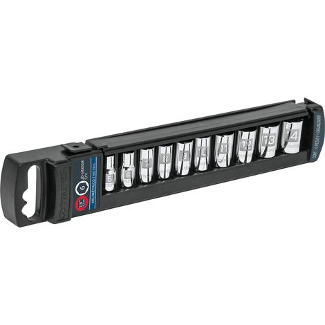 Juego de llaves vaso cuadro 1/4" - 10 piezas - 5 a 14 mm