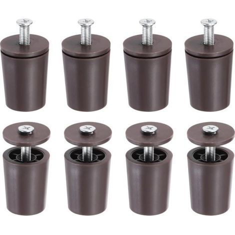 8 Pièces Butée de volet roulant, Plastique ABS, Pour lames 28mm, Fixation sécurisée, Stores manuels, Marron (1/5)