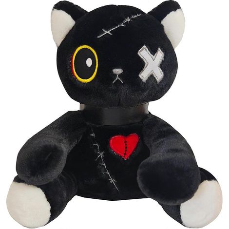 Peluche Chat, Peluche Chat Anime Douce, Jouet Chat en Peluche d'Halloween, Convient aux Garçons et aux Filles (25 cm) (Couleur : B) (1/5)