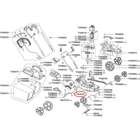 Asse ruote posteriore per rasaerba TONINO LAMBORGHINI RM 4218 044771