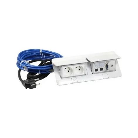 Legrand 054042 Pop up mosaic pre-wired 2x2P+E/2xRJ45/1xHD15/1xJack3.5