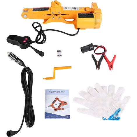 Jeffergarden Cric de levage électrique automatique pour voiture automobile, 2 tonnes, 12V DC, équipement de garage et d'urgence-DOU