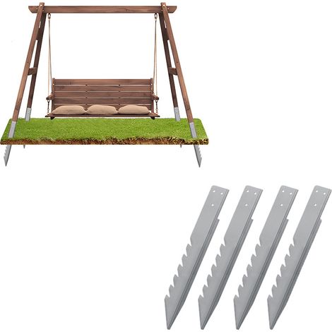 Les piquets d'ancrage robustes pour poteaux de clôture et les fixations métalliques pour balançoires conviennent à la réparation et à la fixation des clôtures en bois. (1/5)