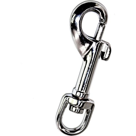 Mousqueton en alliage de zinc moulé sous pression 68 x 25 mm pour corde de 10 mm avec pivot pour laisse/porte-clés/petits chiens (1/5)