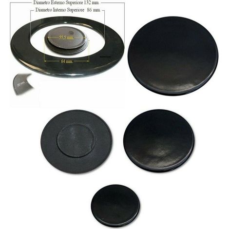 DELONGHI ELBA DE LONGHI SPARTIFIAMMA CUCINA 5 FUOCHI NERI 2 MEDI S 3219 + S0235 (1/2)