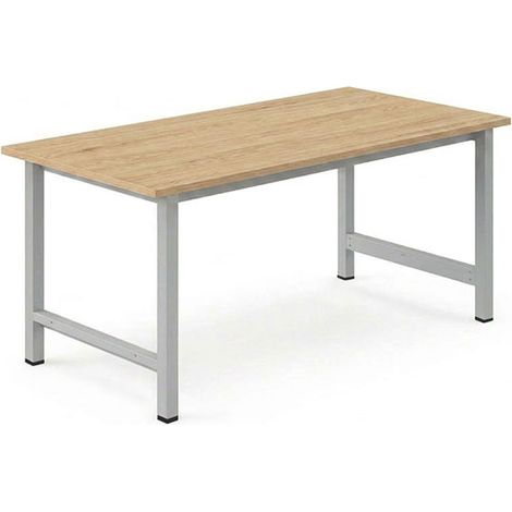 Établi pour atelier - Dim 1500x750x824mm - Gris clair RAL7035 - Charge max 500kg - W010030002-GC