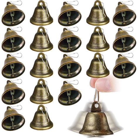 Cloches de Noël 20 Pièces Suspendables Pendants Cloches Ornement Arbre De Noël Pour Décoration Fêtes Extérieur Jardin Guirlande Porte Église Maison Fête Collier Animal (1/5)