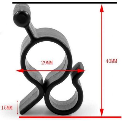 Crochets Auvent - Polypropylène Noir - Compatible Rail Fente 6 à 8 mm - Pour Caravane Tente Camping-car Bateau - 20 Pièces (1/5)