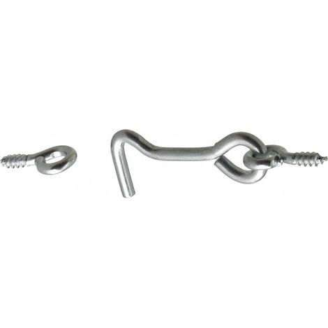 Lot De 4 Crochets De Contrevent Acier Hettich, L.37 X L.16 Mm