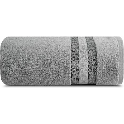 Serviette de bain Malika 50x90 cm gris clair (1/5)