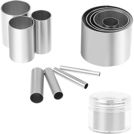 Emporte Piece Rond en Acier Inoxydable,12 Pcs Emporte-pièces en Argile Polymère Outils Trou Creux Poinçon Cutter Ensemble pour Couper L'argile Polymère,DIY La Pâte à Pâtisserie