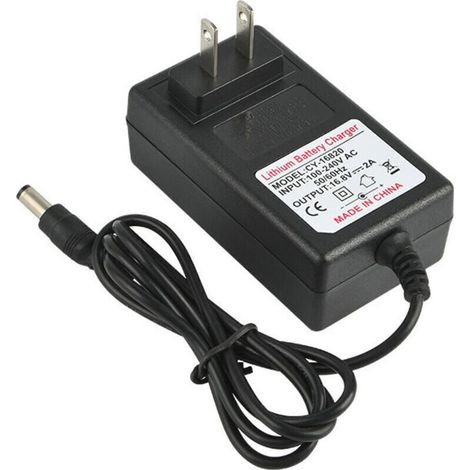 LYERCW - Adaptateur d'alimentation de charge sûre AC 100-240V DC 21V 2A pour batterie lithium-ion, prise EU, remplacement (1/5)