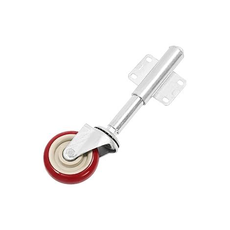 Lot de 2 roulettes pivotantes avec frein, pour portes coulissantes, 100 mm, charge maximale : 150 kg, pivotantes à 360°, silencieuses, pour portail de jardin, portail coulissant, industrie (1/5)