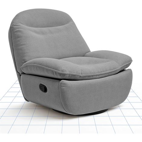 Fauteuil relax pivotant 360° avec repose-pieds intégré – Design ergonomique – Capacité 150 kg – Montage rapide en 15 min – Flexispot (1/5)