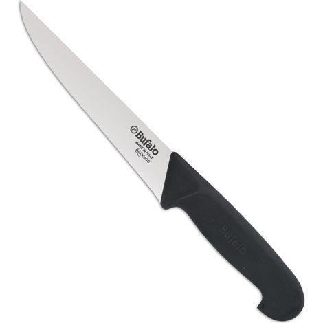 Coltello per Scannare Lama 18 cm Bufalo Scanno Costa Dritta S95/18 Manico Nero (1/2)