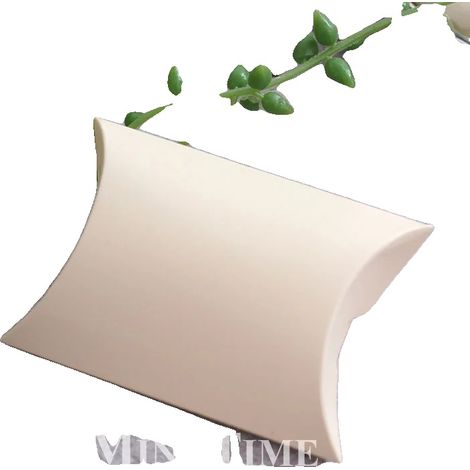 Cajas de bombones, diseño plegable, material ecológico, color beige, 100 unidades. (1/2)