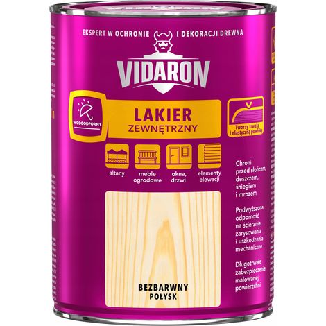 VIDARON Außenholzlack, klar glänzend, 0,75 l