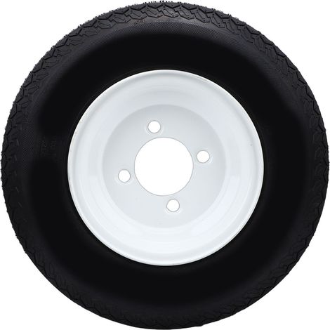 Ensemble roue pneu remorque 4.80-8 anti-crevaison – Avec jante 8 pouces 4 trous voyage camping, transport (1/5)