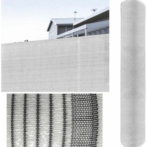 Rete Ombreggiante 2x100 m Telo Ombra 70% bianco Frangivista Recinzione Giardino Tessuto Ombra Privacy Antistrappo Antivent