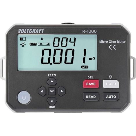 VOLTCRAFT R-1000 Microohmmètre