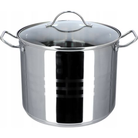 KADAX Kochtopf, hoher Topf mit Deckel, Suppentopf aus Edelstahl, 9L (1/5)