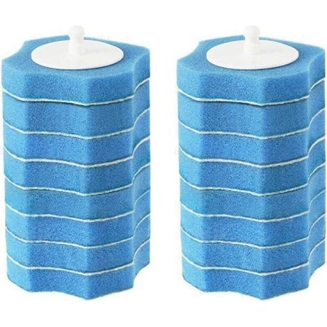 Lot de 16 têtes de rechange jetables pour brosse WC