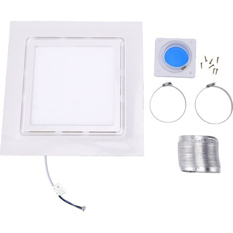 Ventilateur d'extraction de salle de bain avec lumière, 280 m³/h, Ultra silencieux, panneau LED 1000lm, Ventilation de plafond pour buanderie et débarras (1/5)