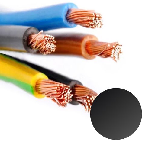 Mtr cable 6 mm² . Cable Flexible Libre de Halogeno Negro