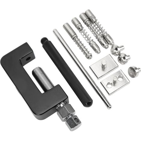 Kit de 12 outils universels pour moto, comprenant un coupe-chaîne, un dérive-chaîne et un riveteur, avec boîte de rangement pour quad et moto tout-terrain. (1/5)