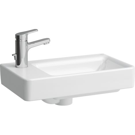LAUFEN PRO S lave-mains, cuve à droite, 1 trou de robinetterie à